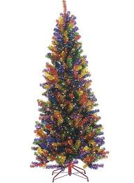 7 Fun Rainbow Pre Lit Tinsel Christmas Tree Clear Lite Tinsel Christmas Tree Rainbow Christmas Tree Beautiful Christmas Trees