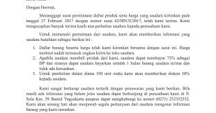 16 contoh surat pengajuan barang kantor perusahaan contoh surat. Contoh Surat Penawaran Mengenai Barang Elektronik Contoh Surat
