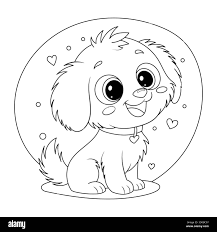 Baby puppy coloring pages Black and White Stock Photos & Images - Alamy