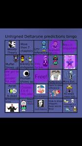 I made a bingo board for unhinged Deltarune predictions. [OC] : rDeltarune