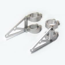 High Quality Cnc Brushed Aluminium Fork Mounted Motorcycle Motorbike Headlight Brackets Size Options Available Cafe Racer Headlight Cafe Racer Cnc