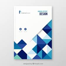 Download Elegant White And Blue Annual Report Cover With Geometric Shapes For Free Cover Design Inspiration Annual Report Covers Annual Report