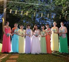 Rainbow Bridesmaids Dresses Pastel Colour Wedding Theme Rainbow Bridesmaids Rainbow Bridesmaid Dresses Bridesmaid Dresses