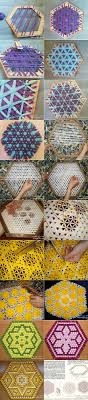 Diy Beautiful Woven Hexagonal Coaster Weaving Loom Weaving Loom Craft