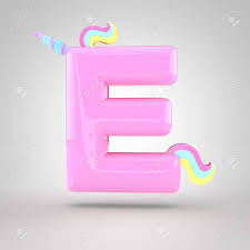 Colors with the letter e. Cute Unicorn Pink Letter E Uppercase With Different Colors Horn Stock Photo Picture And Royalty Free Image Image 75829114