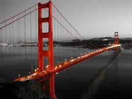 Black And White Pictures With Red Accents Golden Gate Bridge At Night Black And White Landscape Golden Gate Bridge Black And White City
