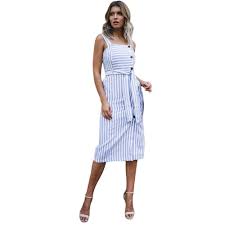 Women Maternity Clothes Womens Dresses Clearance Womens Summer Casual Spaghetti Strap Button Womens Striped Dresses Womens Dresses Summer Dresses For Women