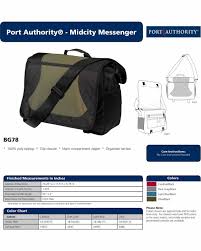 Details About Port Authority Midcity Messenger Shoulder Strap Bag Light Blue Black