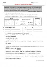 Mettez au féminin, selon le modèle. Exercices Determinants Ce2 Le Jardin D Alysse