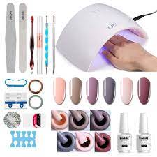 99 ($29.99/count) $2.00 coupon applied at checkout. Amazon Com Gel Nail Polish Starter Kit 6 Colors Gel Polish Set Base Top Coat 36w Led Nail Dryer Lamp With Full Diy Gel Manicure Nail Tools By Vishine 8ml 12 Beauty