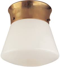Thomas O Brien Perry 1 Light 10 Inch Hand Rubbed Antique Brass Flush Mount Ceiling Light