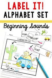 Teaching Beginning Sounds In Kindergarten Or First Grade Add These Printable Labeling Kindergarten Worksheets Labeling Kindergarten Phonics Blends Worksheets