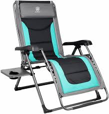 Amazon Com Ever Advanced Oversize Xl Zero Gravity Recliner Padded Patio Lounger Chair With Adjustable Headrest Support 350lbs Green Garden Outdoor