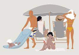 Flat Vector Beach People Illustrations For Architecture And Interior Design Ai Pdf Png People Toffu Co Architecture Desenhos Humanizacao Desenho Grafico
