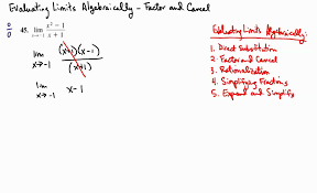 Maybe you would like to learn more about one of these? Evaluating Limits Algebraically Factor And Cancel Youtube