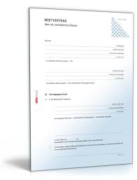 Für die die vermietung von einliegerwohnungen und möblierten wohnungen gelten besondere regeln. Mietvertrag Unmobliertes Zimmer Muster Zum Download