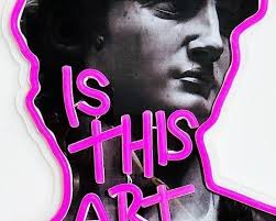 Vivid Bright David of Michelangelo “Is This Art” LED Night Light Wall Decor