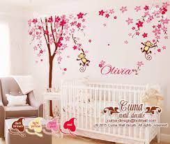 Cherry blossom trees are pink flowering trees that bloom in early spring. Nursery Wall Decal Cherry Blossom Tree By Cuma Wall Decals On Zibbet
