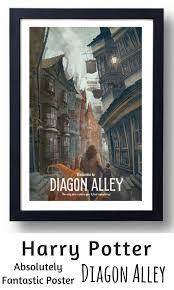 Very Cool Harry Potter Poster Diagon Alley Travel Poster Harry Potter Art Harry Potter Diagon Alley Harry Potter Wall Art Harry Potter Hogwarts Nnt Afflink