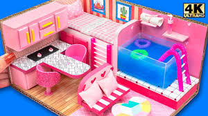 diy miniature cardboard house with