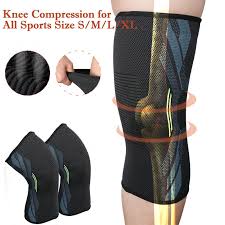 Details About A Pair Sport Sleeve Knee Support Brace Knee Pads Basketball Elastic Compression