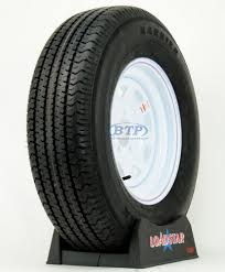 Full cap ply ( nylon overlay cross entire tread area), significant upgrade from most other. Trailer Tire St205 75r15 Radial On White Spoke Wheel 5 Lug By Loadstar