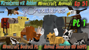 Oct 19, 2016 · animal mod for minecraft pe adds 53 new animals to minecraft pocket edition. Ycreatures Addon V2 Animal Showcase Pt1 50 X Minecraft Bedrock Pe Animals Minecraft Animals Ep51 Youtube