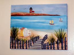 Seascape paintings coastal art figure painting art beach scene painting beach painting beach art human art seaside art. Beach Scene Painted On Canvas Painting Canvas Art Painting Simple Acrylic Paintings