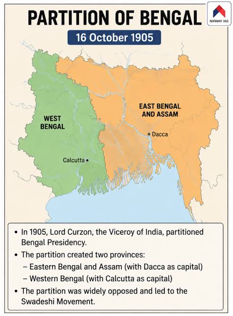 Partition of Bengal 1905: Background, Causes, Annulment, Impact & UPSC Notes