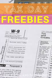Tax Day Freebies And Deals 2018 Eat Drink And Save Money Tax Day Saving Money Freebie