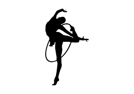 Gymnast With Hoop Vector Silhouette Silhouette Disney Wall Art Gymnastics