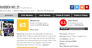 Everything related to the xbox one. Madden Nfl 21 Officially Rated The Worst Game Ever Made On Metacritic