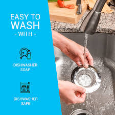 Mnostr61 4.5 basket strainer kitchen sink drain. 2 Pack Kitchen Sink Strainer Food Catcher 4 5 Inch Diameter Wide Rim Perfect For Most Sink Drains Anti Clogging Micro Perforation Holes Rust Free Stainless Steel Dishwasher Safe Amazon Com