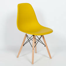 Wrought studio bowerville upholstered dining chair upholstery color: Eiffel Moulded Mustard Yellow Modern Dsw Scand Dining Chair Furniture La Maison Chic Luxury Interiors