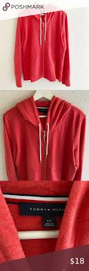 Tommy Hilfiger Full Zip Sweatshirt Hoodie L In 2020 Full Zip Sweatshirt Sweatshirts Hoodie Tommy Hilfiger