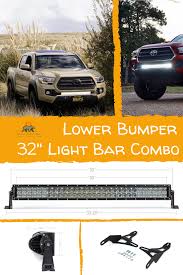 2016 2021 Toyota Tacoma 32 Lower Bumper Hidden Led Light Bar Kit Toyota Tacoma Bar Lighting Led Light Bars