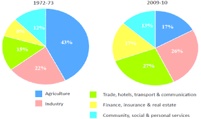 sectors of indian economy pie chart best description about