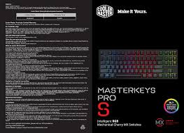 Cooler master masterkeys pro s review with sound test (cherry mx red). Cooler Master Masterkeys Pro S Rgb Manual