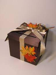 Wedding Card Box Fall Gift Card Box Eggplant Purple Orange Etsy Fall Wedding Cards Card Box Wedding Wedding Themes Fall