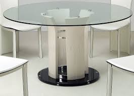 Beautiful round glass dining tables serve a number of purposes other than just looking good. Clear Round Glass Top Modern Dining Table W Optional Chairs
