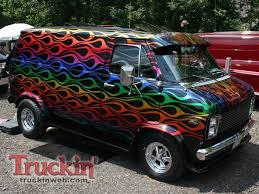 Flame On Custom Vans Rainbow Vans Van
