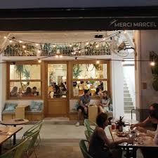 Beautiful Cafes Merci Marcel Tiong Bahru Ambience Cafe Design Cafe Coffee Shops Interior