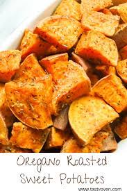 Oregano Roasted Sweet Potatoes Recipe Roasted Sweet Potatoes Sweet Potato Recipes Roasted Yams Recipe