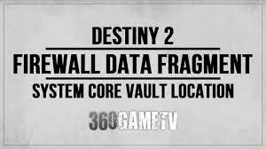 Destiny 2 Firewall Data Fragment Quest System Core Vault Location K1 Revelation Lost Sector Youtube