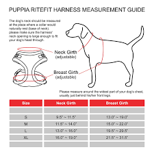 Authentic Puppia Ritefit Harness With Adjustable Neck Red Medium