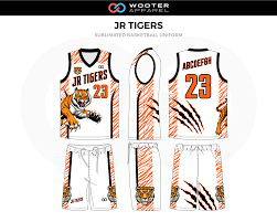 Basketball Jersey Design Black And Yellow Jr Tigers White Orange Black Custom Basketball Uniforms Jerseys Shorts In 2020 Custom Basketball Uniforms Basketball Uniforms Design Basketball Uniforms