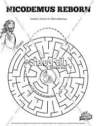 But nicodemus wanted to learn more about jesus. John 3 Nicodemus Bible Mazes Bible Mazes