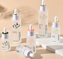 [Hot Item] 20ml, 30ml, 40ml, 50ml, 60ml, 80ml, 100ml Flat Frosted Shoulder Serum Glass Bottles, Cosmetic Dropper Bottles with Cloud Top Droppers