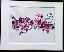 Quilled Words Love Handmade Quilling Etsy Quilling Quilling Letters Paper Quilling