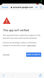 Click the advanced startup option. Flutter Google Sign In This App Isn T Verified Error Stack Overflow
